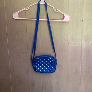 Royal blue rhinestone mini purse